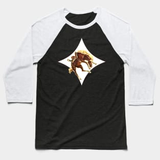 prancing horse with leather cell Baseball T-Shirt